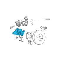 OEM Dodge Caliber Brake Master Cylinder Diagram - 5175093AB