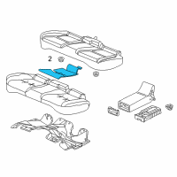 OEM 2018 Acura RLX Heater, Rear Seat Cushion Diagram - 82134-TY2-A21