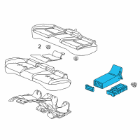 OEM 2014 Acura RLX Armrest Assembly, Rear Seat Center (Light Orchid) Diagram - 82180-TY2-A11ZD