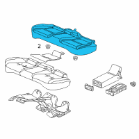 OEM Acura Pad, Rear Seat Cushion Diagram - 82137-TY2-A01