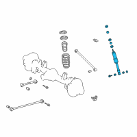 OEM 2000 Toyota Land Cruiser Shock Diagram - 48531-69835