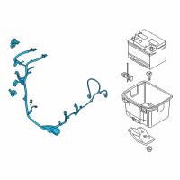 OEM 2017 Ford Mustang Positive Cable Diagram - GR3Z-14300-M