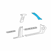 OEM 2003 Lincoln Town Car Weatherstrip Pillar Trim Diagram - 1W1Z-5403598-AAA