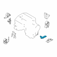 OEM 2003 Nissan Murano Engine Mount Bracket, Left Diagram - 11253-CA000