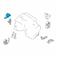 OEM 2003 Nissan Murano Engine Mounting Insulator, Front Diagram - 11210-CA00B
