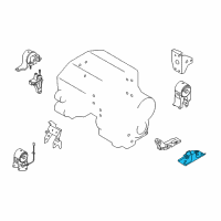 OEM 2004 Nissan Murano Engine Mounting Insulator Assembly, Front Left Diagram - 11220-CA00A