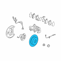 OEM 2006 Acura RSX Disk, Rear Brake Diagram - 42510-SEB-000