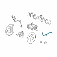 OEM 2003 Acura RSX Hose Set, Right Rear Brake Diagram - 01466-S6M-000