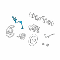 OEM 2004 Acura RSX Sensor Assembly, Left Rear Diagram - 57475-S5D-013