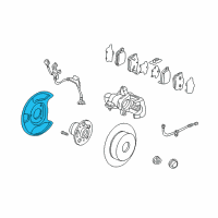 OEM 2002 Honda Civic Splash Guard, Right Rear Diagram - 43253-S5A-950