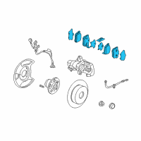 OEM 2010 Honda Civic Pad Set, Rear Diagram - 43022-S5A-J01