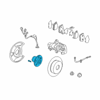 OEM 2005 Acura RSX Bearing Assembly, Rear Hub Unit Diagram - 42200-S7A-008