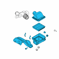 OEM Ford Air Cleaner Assembly Diagram - JL3Z-9600-B