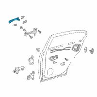 OEM 2020 Lexus GS350 Front Door Outside Handle Assembly, Left Diagram - 69220-0E010-B0