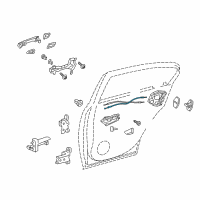 OEM 2016 Lexus GS450h Cable Assembly, Rear Door Diagram - 69730-30180