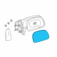 OEM 2001 Ford F-350 Super Duty Mirror Glass Diagram - F81Z-17K707-AA