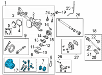 OEM Jeep Wrangler Case Kit-Differential Diagram - 68398730AA