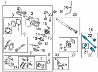 OEM 2022 Jeep Gladiator Axle Diagram - 68476429AA