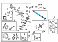 OEM 2022 Jeep Gladiator Intermediate Shaft Diagram - 68400375AA