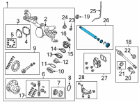 OEM 2020 Jeep Gladiator Intermediate Shaft Diagram - 68400375AA