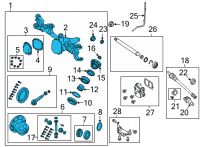 OEM 2018 Jeep Wrangler Axle-Service Front Diagram - 68400404AA