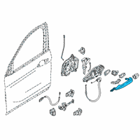 OEM 2020 BMW X1 Outer Right Primed Door Handle Diagram - 51-21-7-396-308