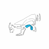 OEM 2004 Chevrolet Classic Fender Liner Diagram - 22603519