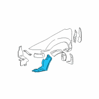 OEM 1999 Oldsmobile Cutlass Liner Extension Diagram - 22610204