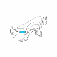 OEM 2001 Oldsmobile Alero Shield-Air Intake Splash Diagram - 22640206