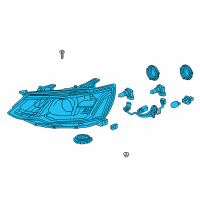 OEM 2019 Chevrolet Sonic Front Headlight Assembly Diagram - 42703393