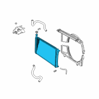 OEM 1999 Chevrolet P30 Radiator Assembly *Marked Print Diagram - 15766913