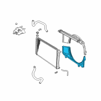 OEM 1996 Chevrolet Express 1500 Shroud-Radiator Fan Lower Diagram - 15958161