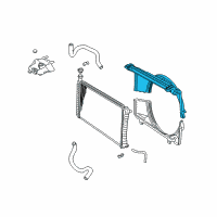 OEM 1996 Chevrolet Express 1500 Shroud Asm-Radiator Fan Upper Diagram - 15052922