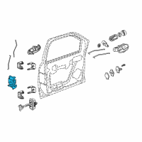 OEM 2008 Chevrolet Trailblazer Lock Diagram - 15110505