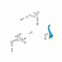 OEM 2011 Hyundai Azera Knuckle-Front Axle, RH Diagram - 51716-3K650