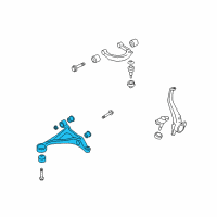 OEM Hyundai Azera Arm Complete-Front Lower, LH Diagram - 54500-3L000