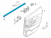 OEM Hyundai Santa Cruz W/STRIP-RR DR BELT I/S RH Diagram - 83240-K5100