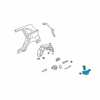OEM Acura MDX Actuator Assembly, Fuel Lid Diagram - 74700-STX-A01