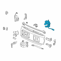 OEM 2000 Honda CR-V Actuator Assembly, Glass Hatch Diagram - 74811-S10-013
