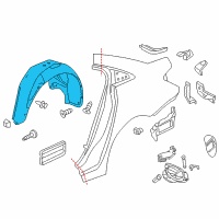 OEM 2016 Chevrolet Cruze Limited Wheelhouse Liner Diagram - 95366410