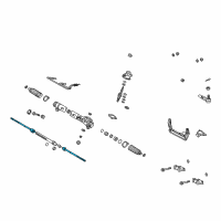 OEM 2000 Toyota MR2 Spyder Inner Tie Rod Diagram - 45503-17040