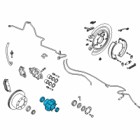 OEM 2011 Ram 2500 Wheel Rear Hub Assembly Diagram - 68049098AB