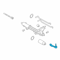 OEM 2005 Ford Thunderbird Outer Tie Rod Diagram - 3W4Z-3A130-AA