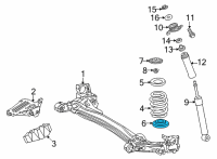 OEM 2022 Toyota Corolla Cross Spring Lower Insulator Diagram - 48258-0A040