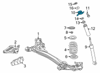 OEM Toyota Corolla Cross Shock Mount Diagram - 48750-0A060