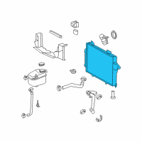 OEM 2008 Chrysler Crossfire Engine Cooling Radiator Diagram - 5098296AA
