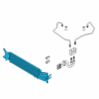 OEM Lincoln Oil Cooler Diagram - GD9Z-7A095-A