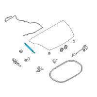 OEM 2018 Nissan 370Z Stay Assembly - Trunk Lid Diagram - 84430-1ET5A