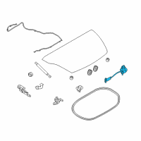 OEM 2014 Nissan 370Z Trunk Lock Assembly Diagram - 84631-1ET0A
