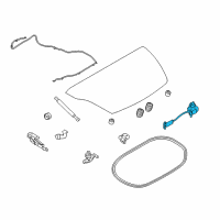 OEM 2012 Nissan 370Z Trunk Lock Assembly Diagram - 84631-1ET0A